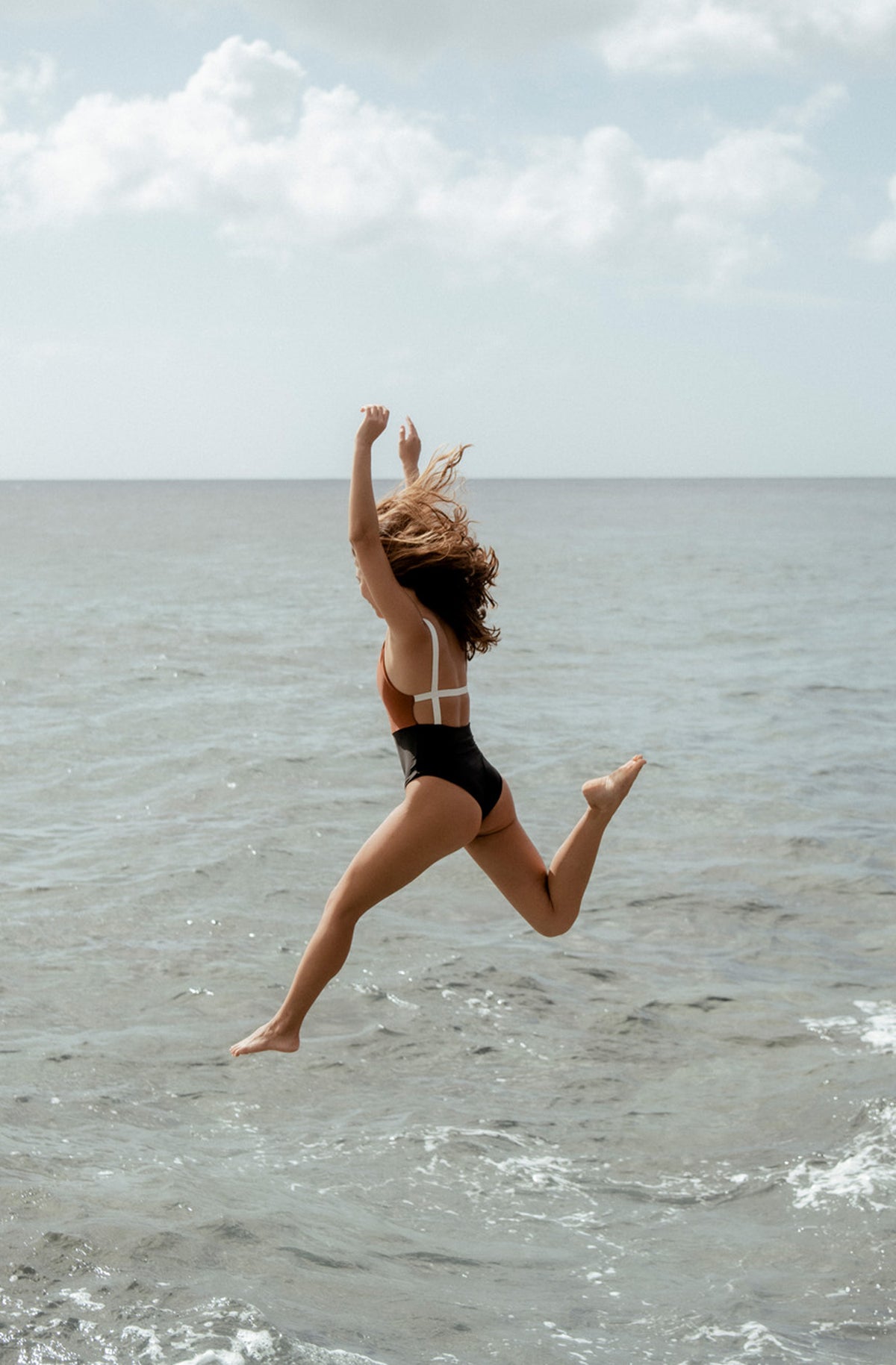 Women's One Piece Surf Swimsuit Paris Copper Black | SEPTEMBER