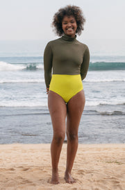 Surf Suit Sumatra Olive Eco Rib | Women's Swimwear | SEPTEMBER