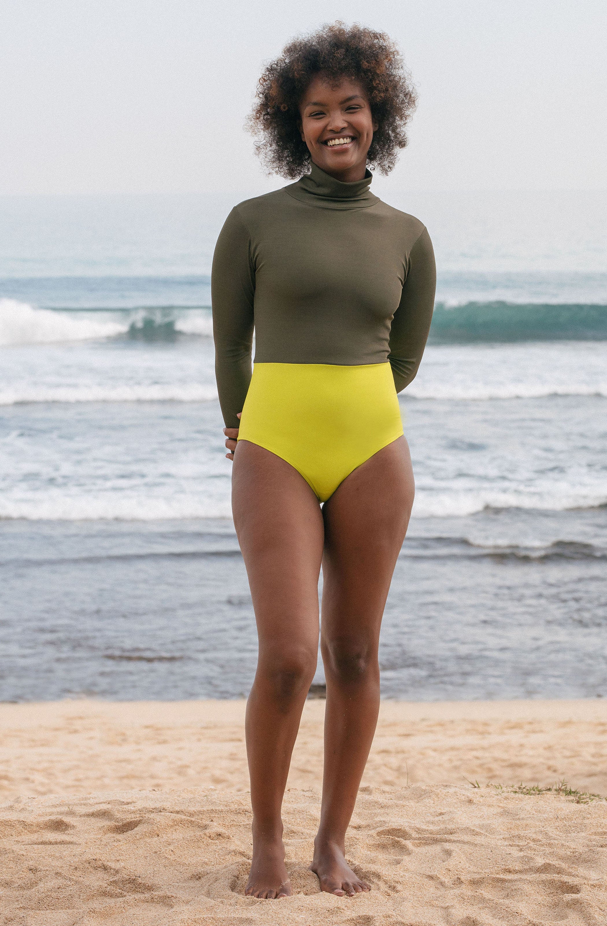 Surf Suit Sumatra Olive Eco Rib | Women's Swimwear | SEPTEMBER