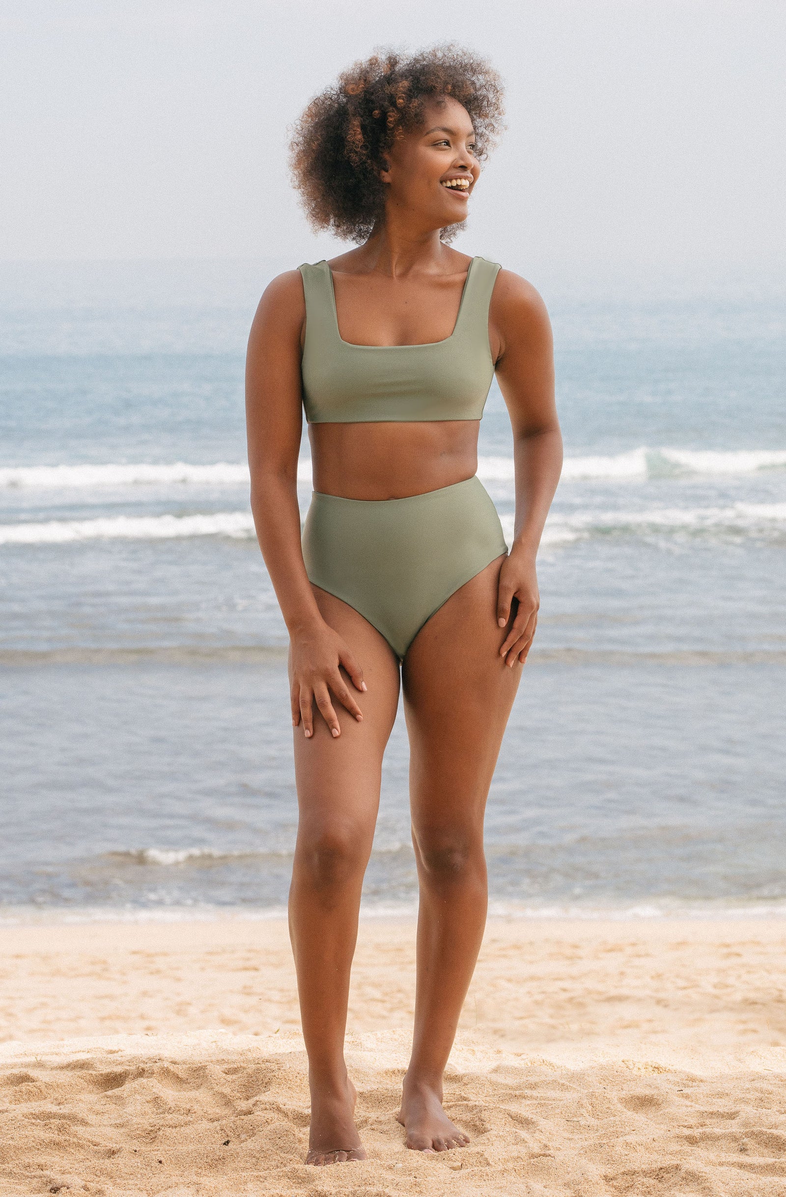 Surf Bikini Top Eden Army Green | Women's Swimwear | SEPTEMBER