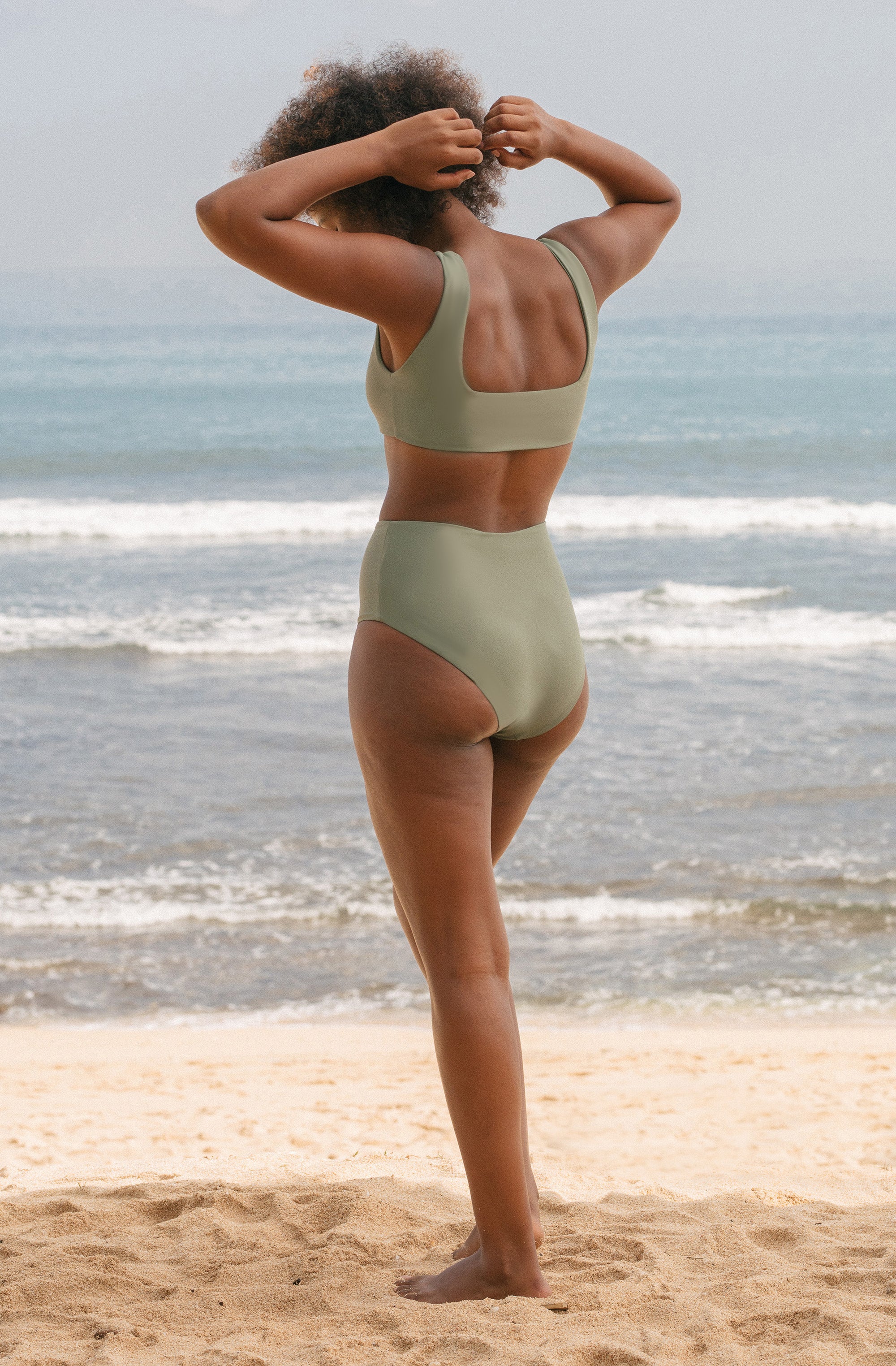Surf Bikini Bottom Lucky Army Green | Women's Swimwear | SEPTEMBER