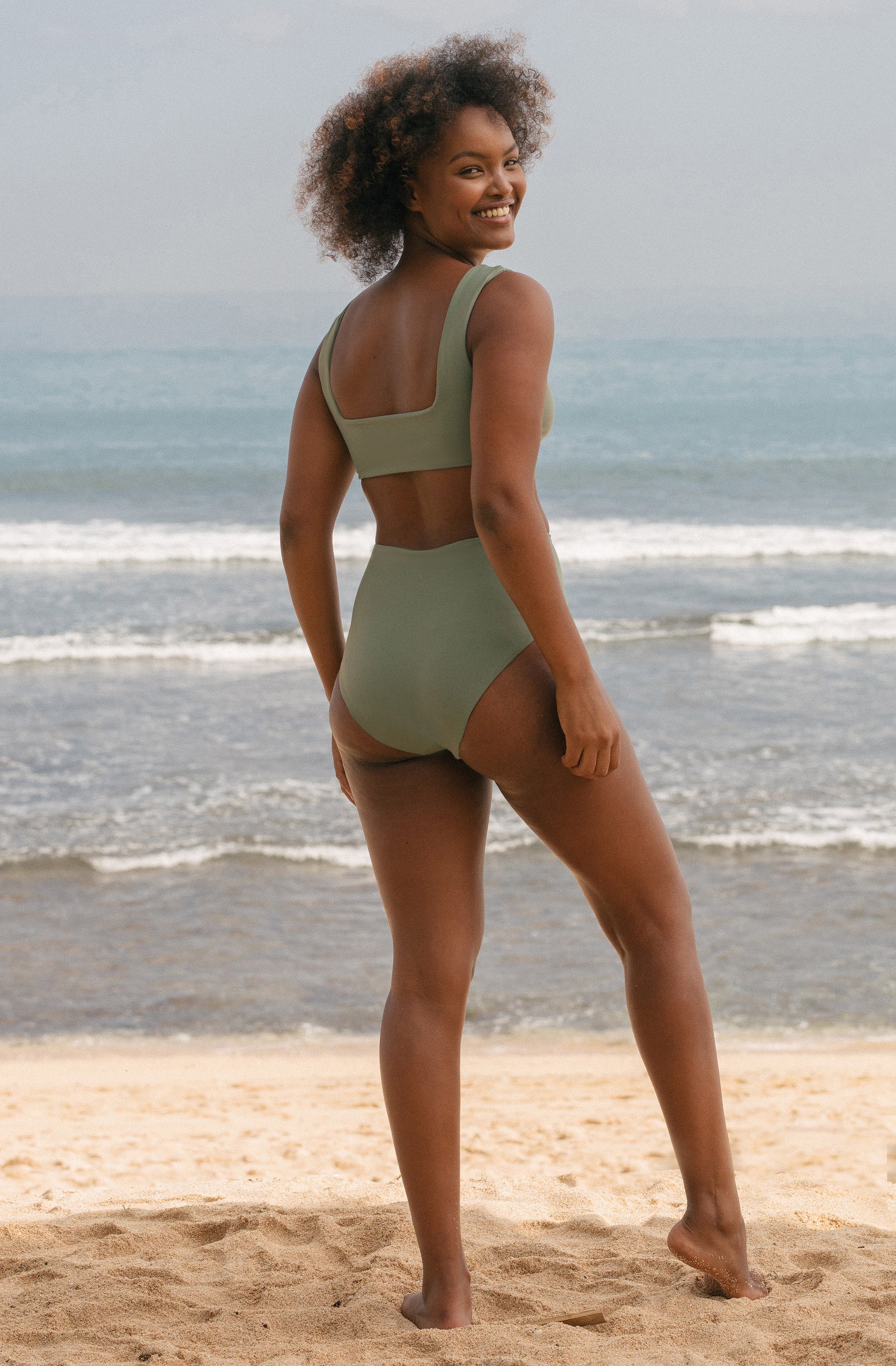 Surf Bikini Top Eden Army Green | Women's Swimwear | SEPTEMBER