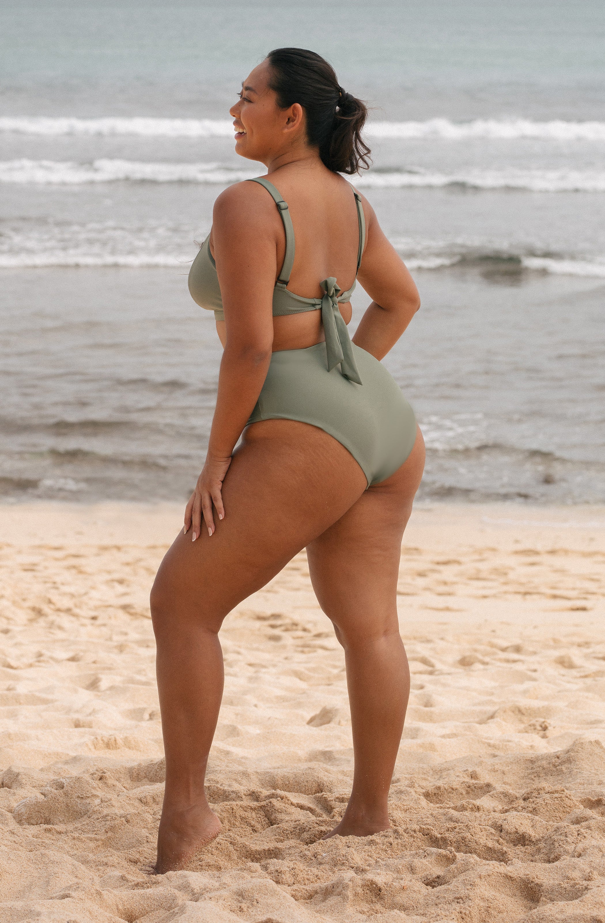 Surf Bikini Top Lori Army Women s Swimwear SEPTEMBER