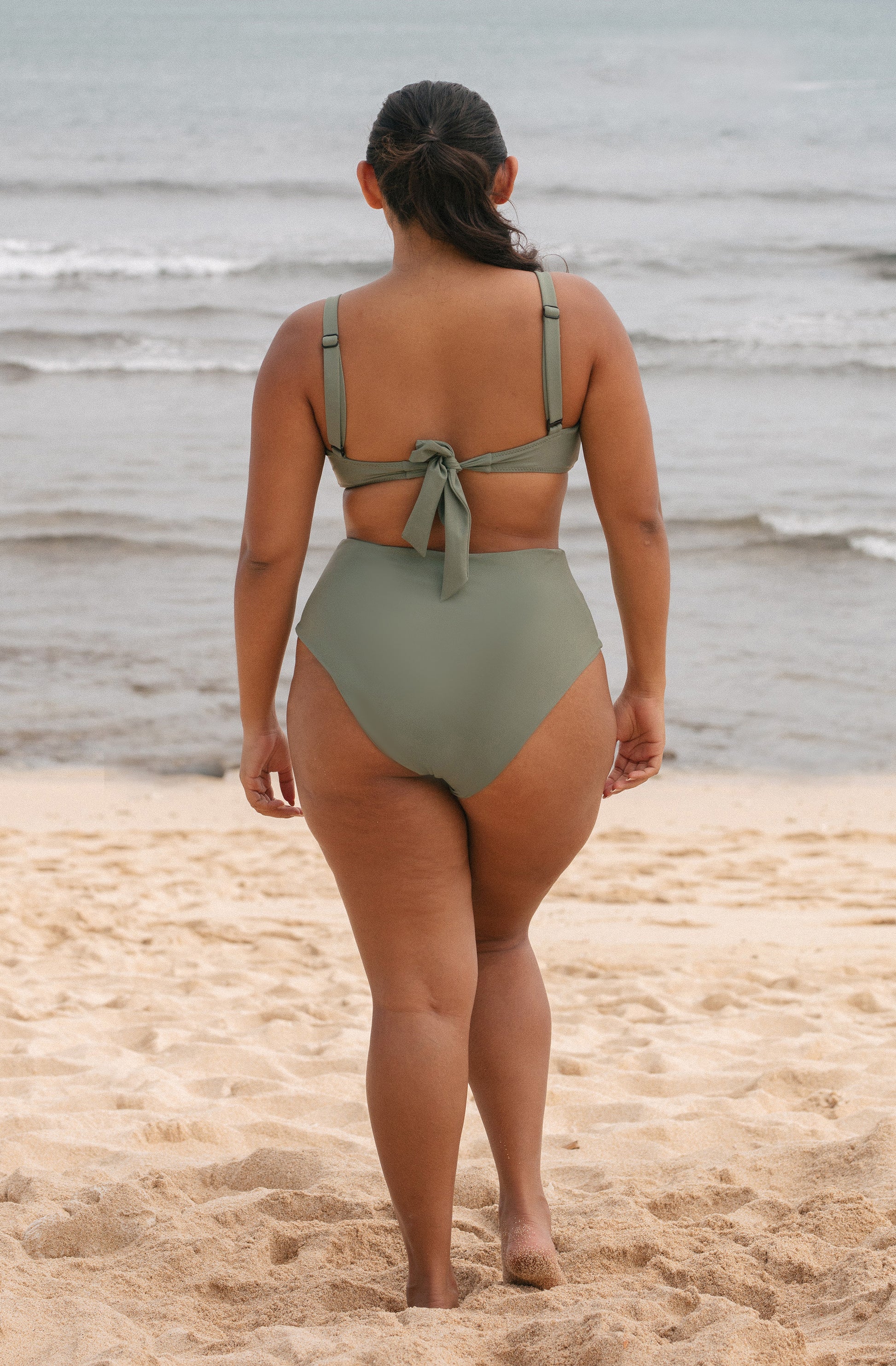 Surf Bikini Bottom Lucky Army Green | Women's Swimwear | SEPTEMBER