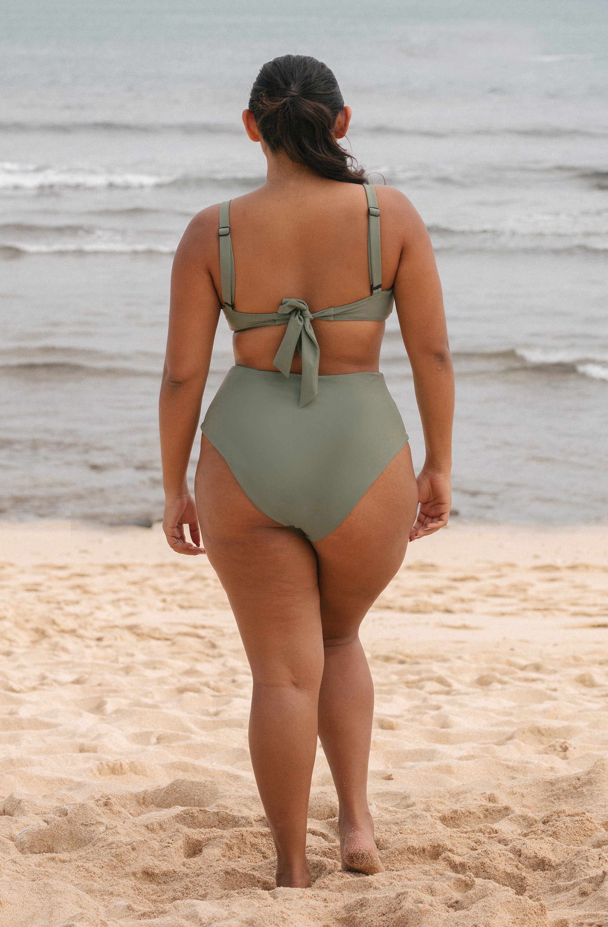 Surf Bikini Bottom Lucky Army Green | Women's Swimwear | SEPTEMBER