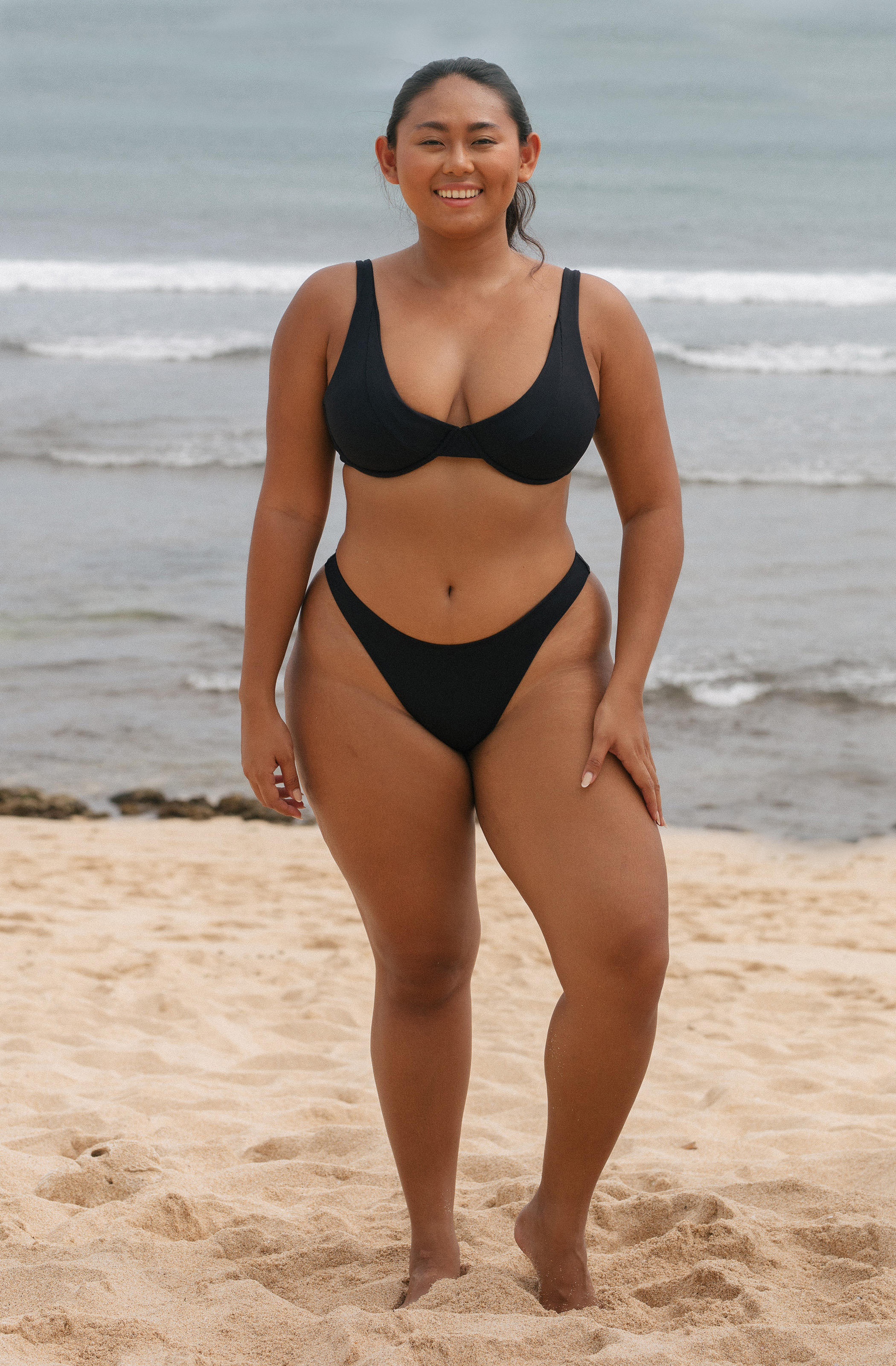 Curvy black bikini cheap