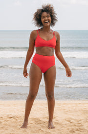 Surf Bikini Top Topanga Lava Red | Women's Swimwear | SEPTEMBER
