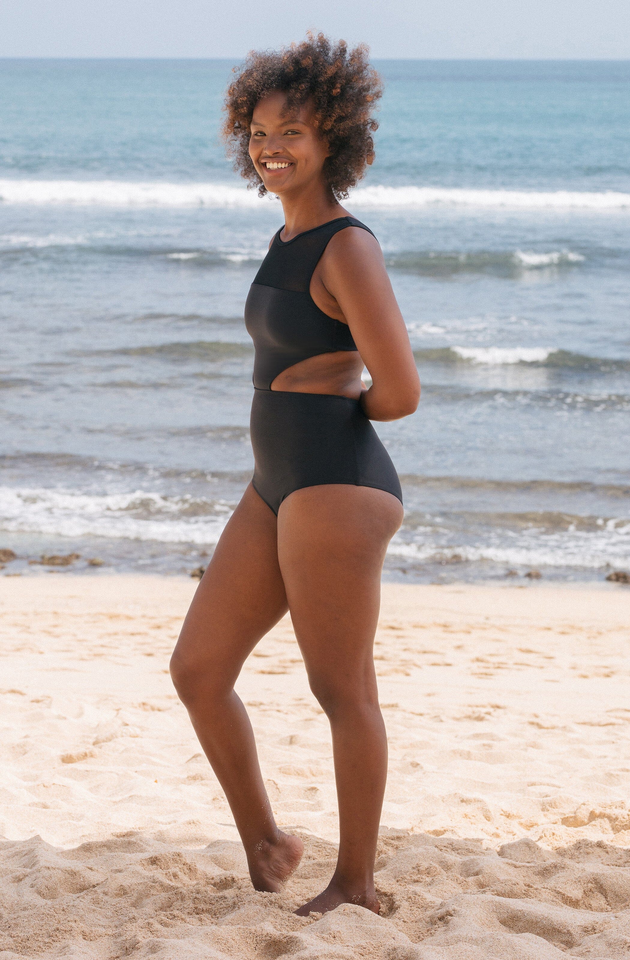 One Piece Surf Swimsuit Malibu Black | Women's Swimwear | SEPTEMBER