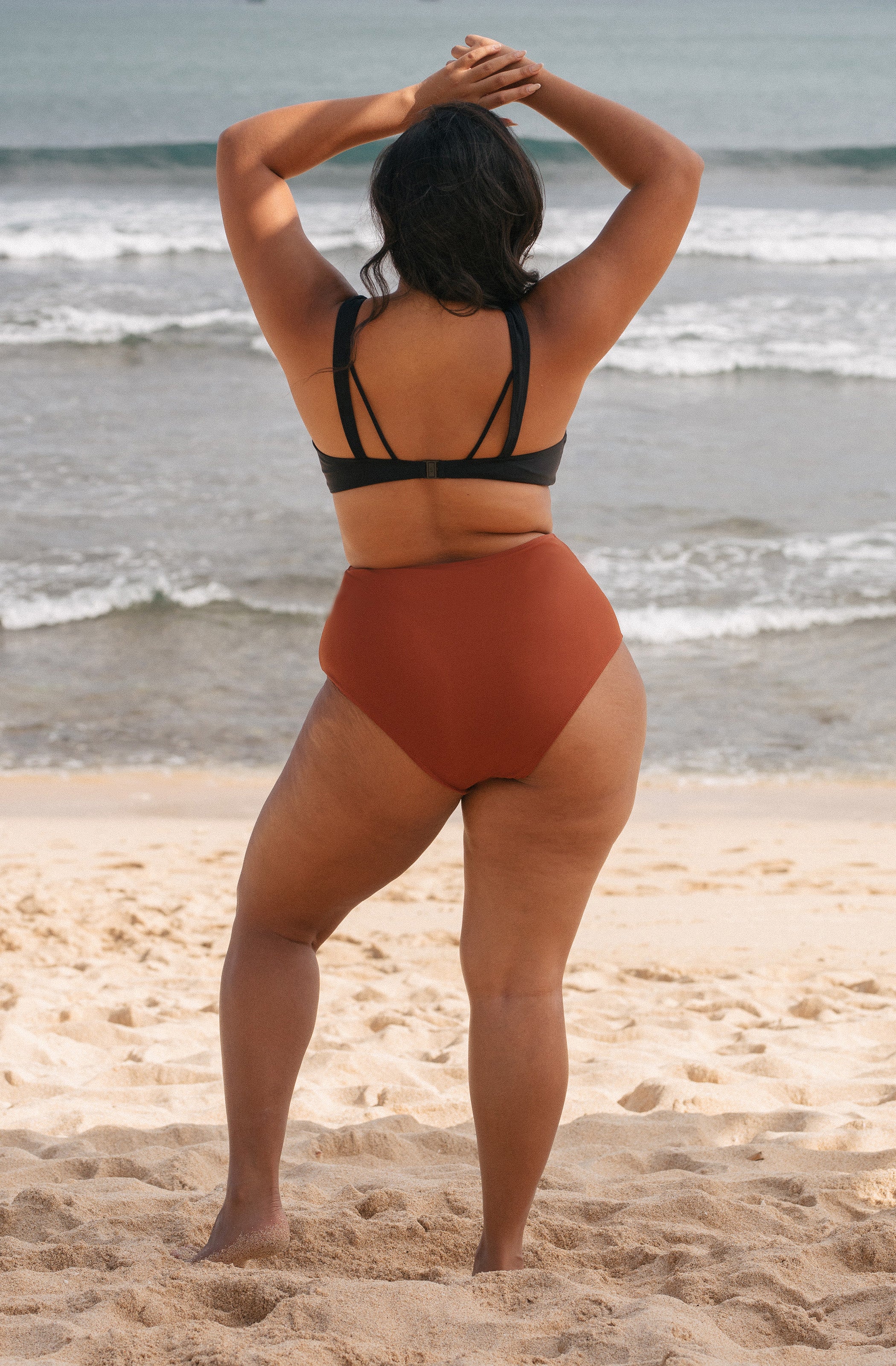 One Piece Surf Swimsuit Malibu Copper Black | Women's Swimwear | SEPTEMBER