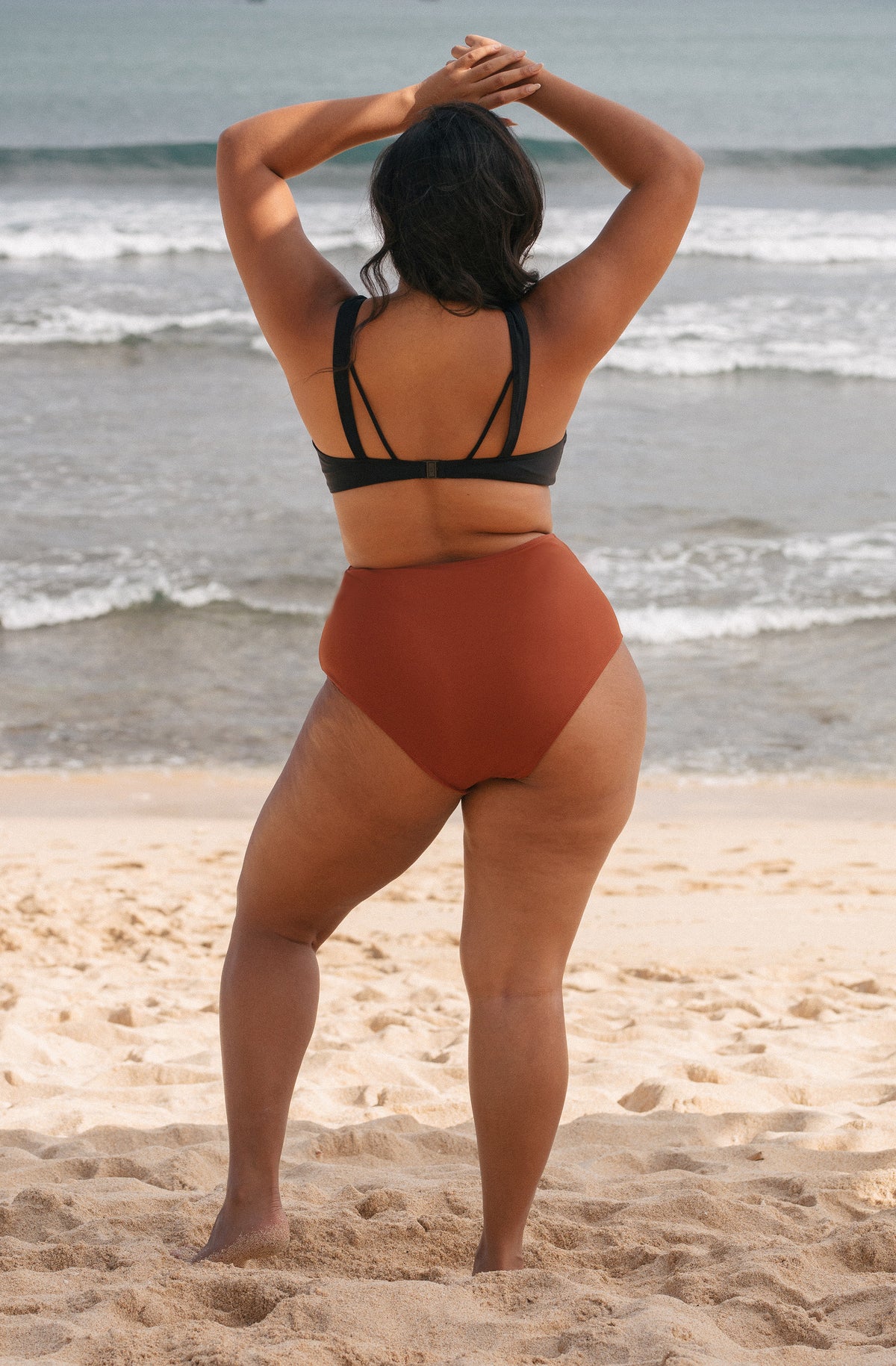 One Piece Surf Swimsuit Malibu Copper Black | Women's Swimwear | SEPTEMBER