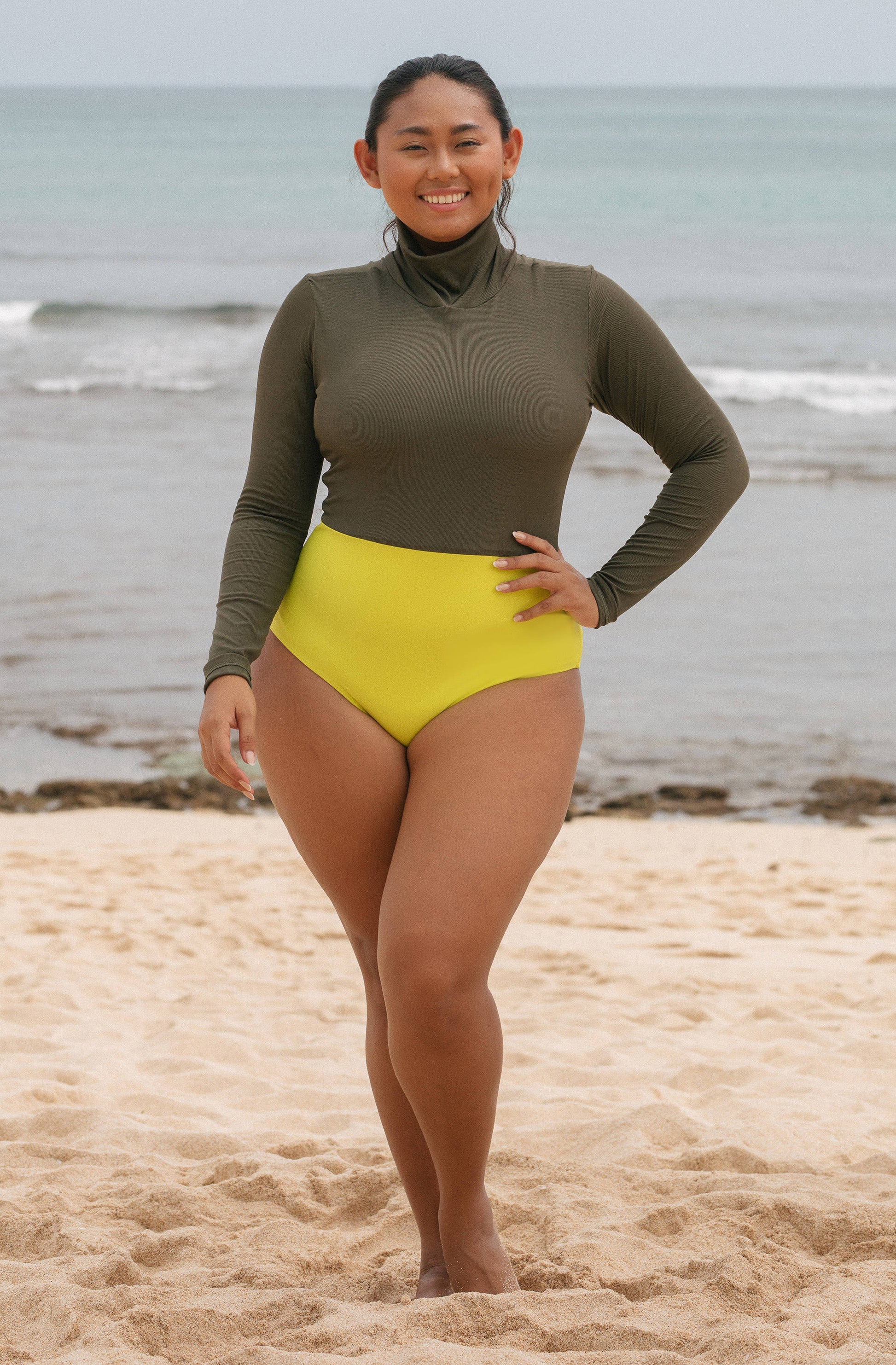 Surf Suit Sumatra Olive Eco Rib | Women's Swimwear | SEPTEMBER