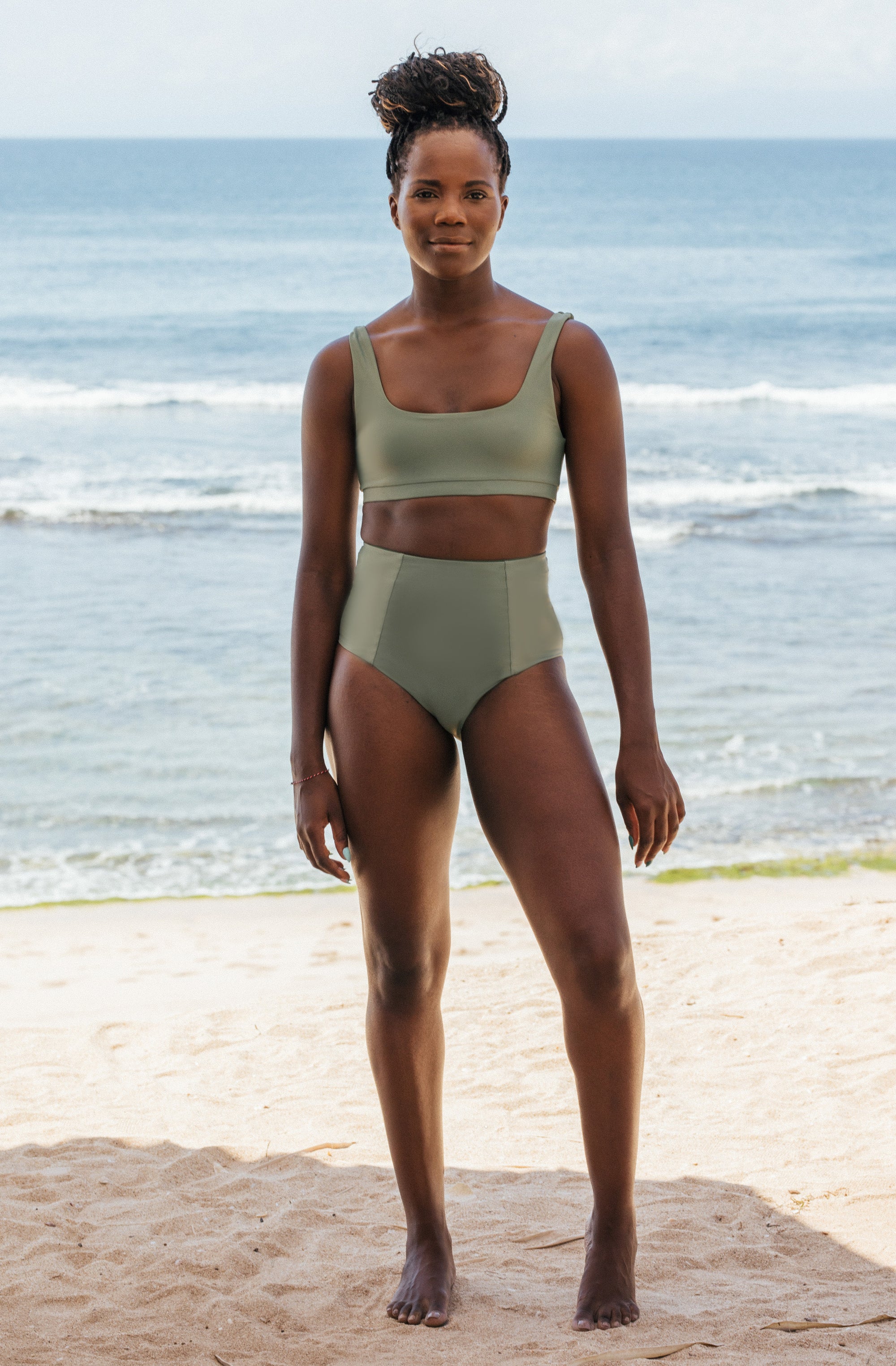 Surf Bikini Bottom Alice Army Green | Women's Swimwear | SEPTEMBER