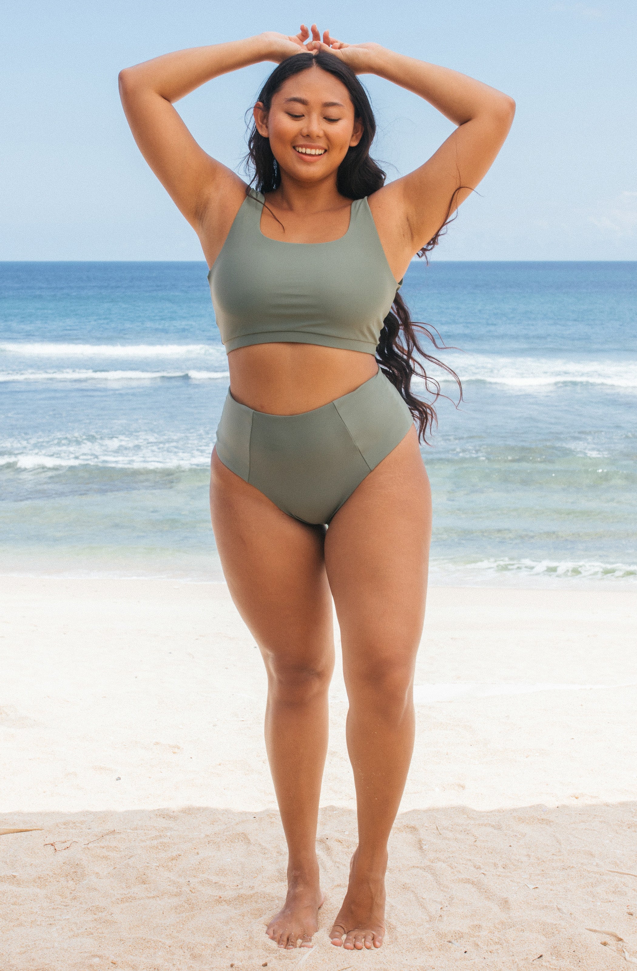 Army shop green swimwear