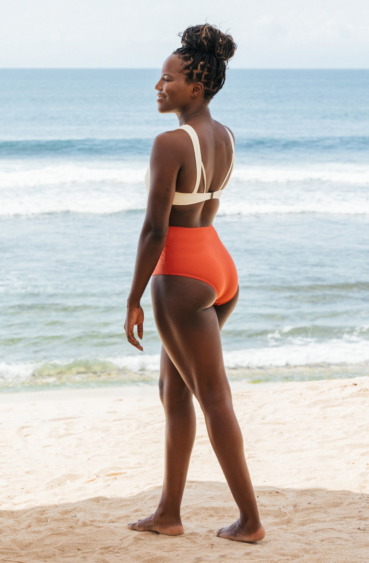 Malibu One Piece Ivory/Burnt Sienna